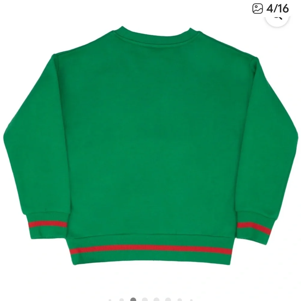 NWT THE GRINCH Green How The Grinch Stole Christmas Sweatshirt Kids Size 6/7
